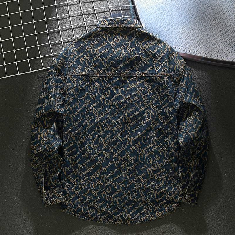 Skriftlig jeansjacka