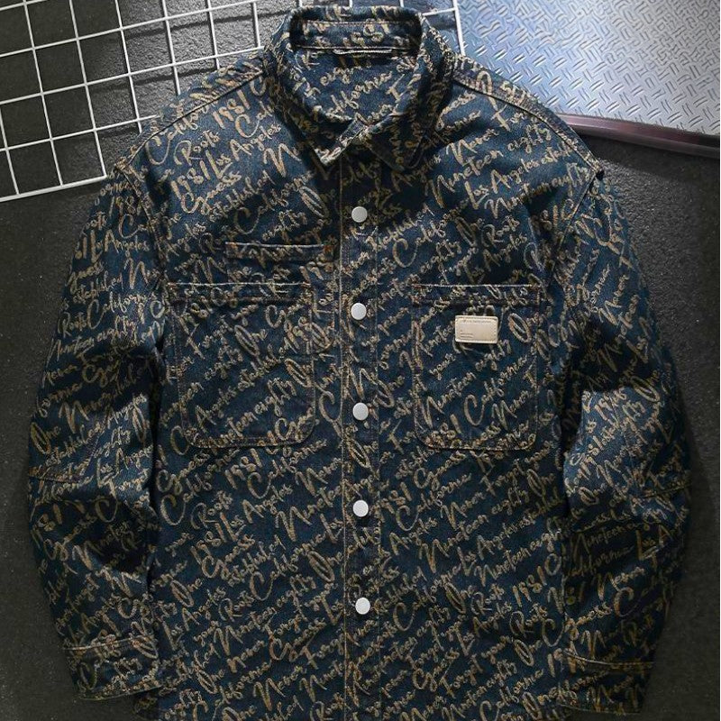 Skriftlig jeansjacka
