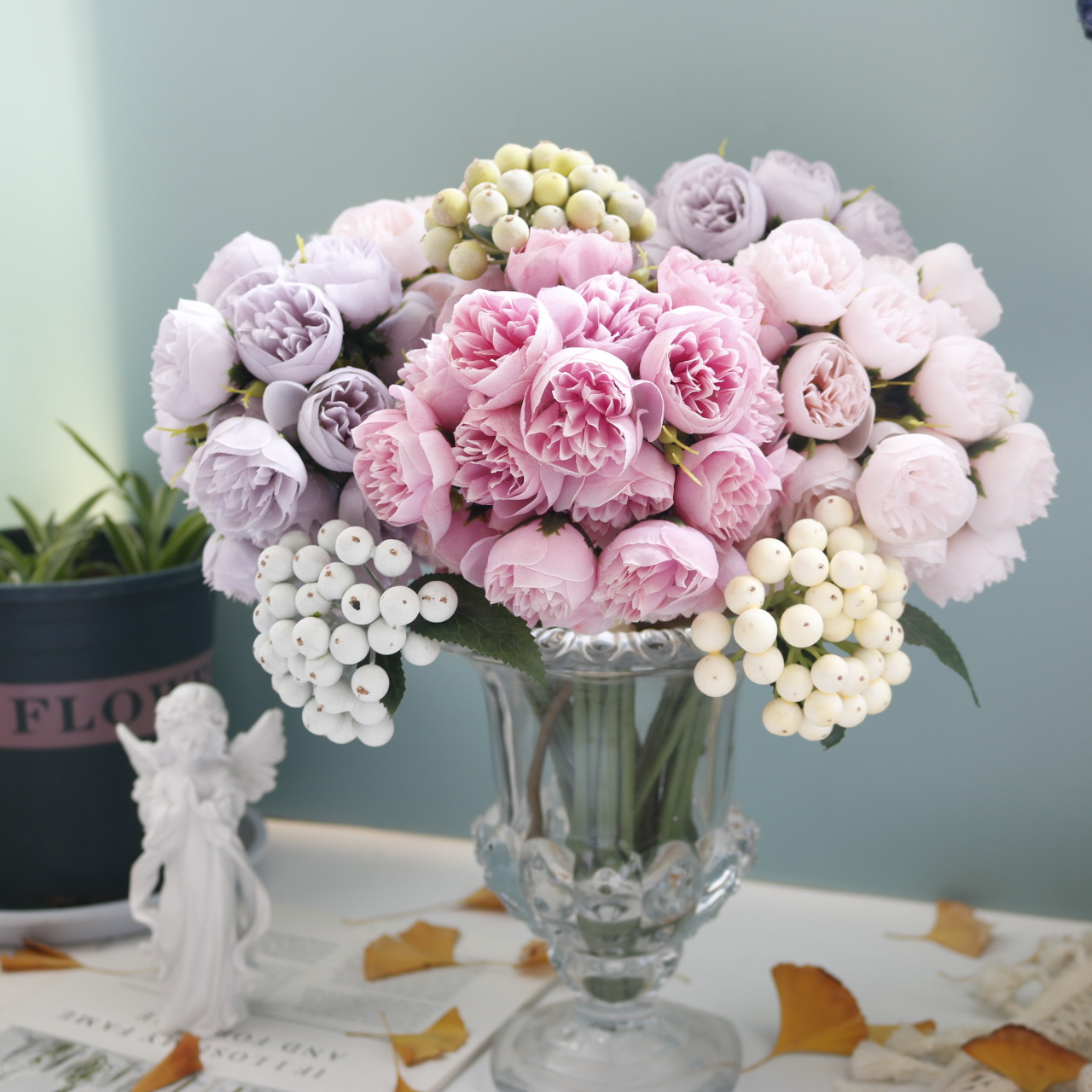 Chic konstgjord blombukett (1 + 1 GRATIS)