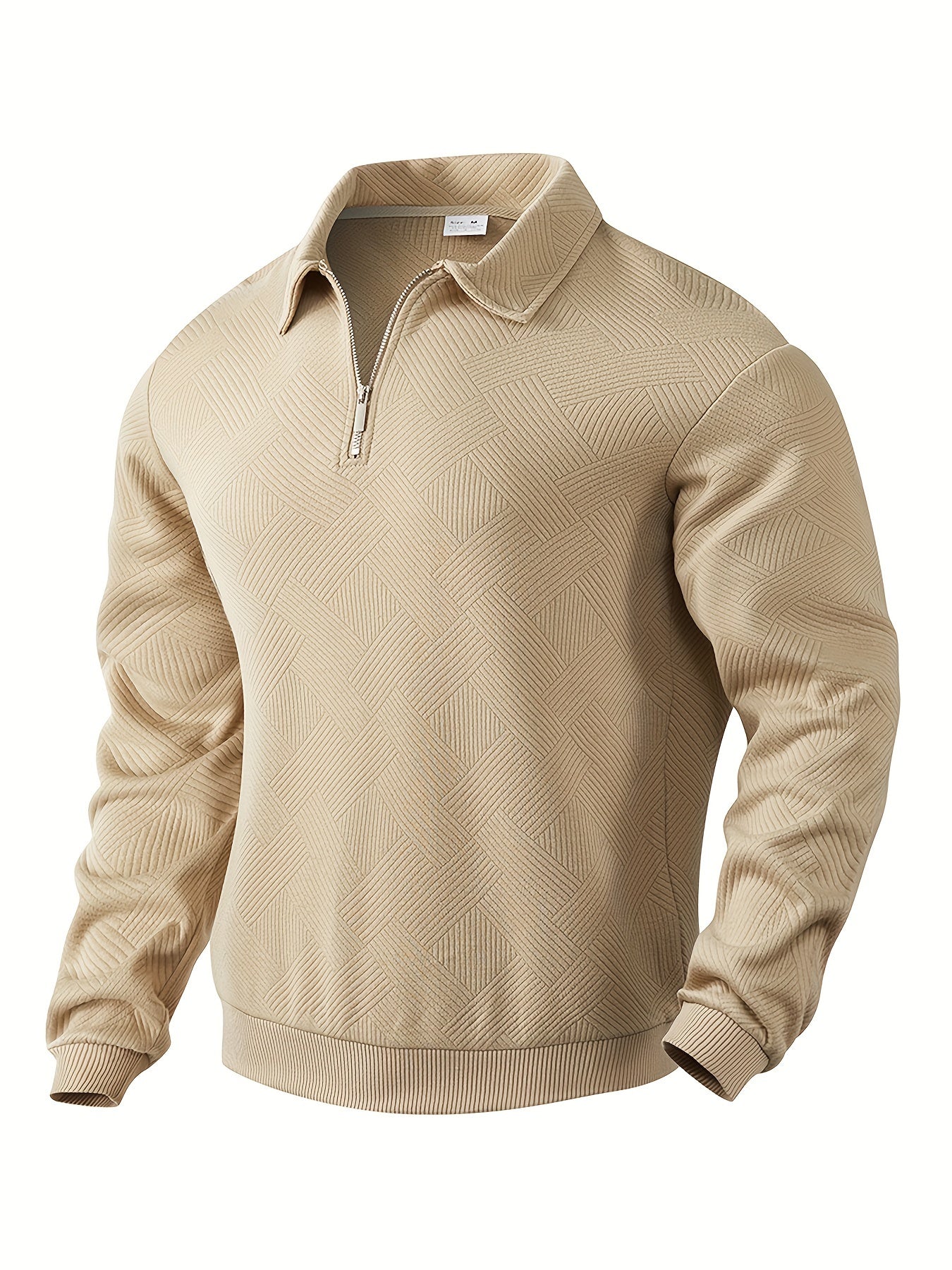 Avslappnad Pullover Med Geometrisk Design
