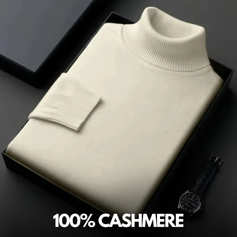 Kashmir-Turtleneck-Tröja Av Hög Kvalitet
