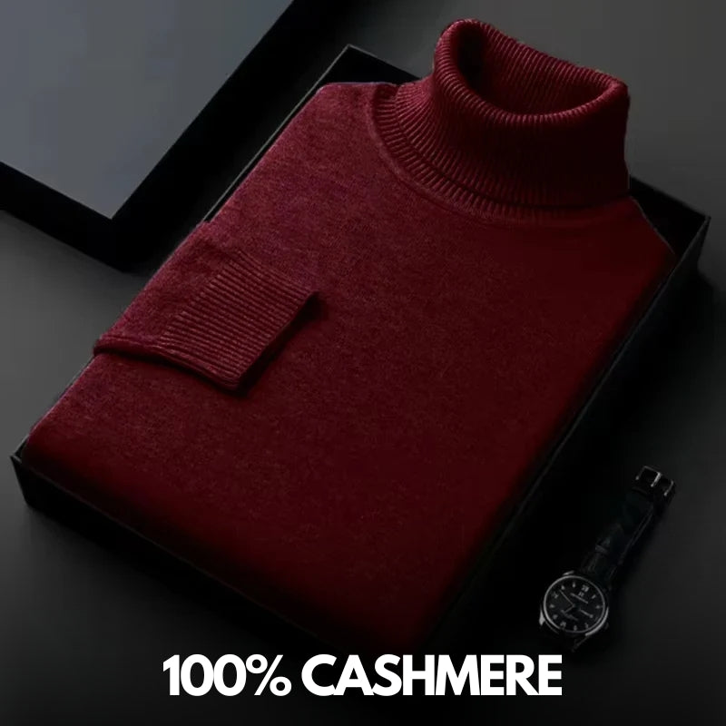 Kashmir-Turtleneck-Tröja Av Hög Kvalitet