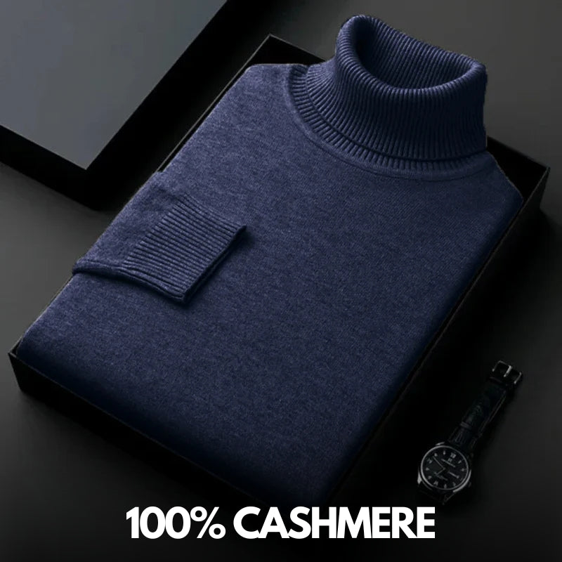 Kashmir-Turtleneck-Tröja Av Hög Kvalitet