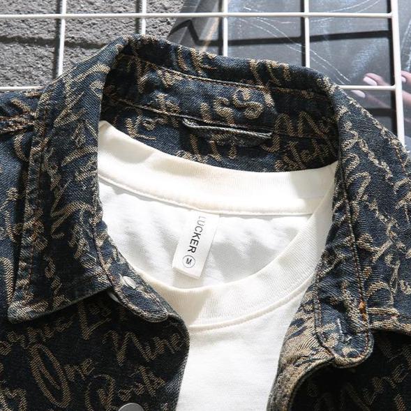 Skriftlig jeansjacka