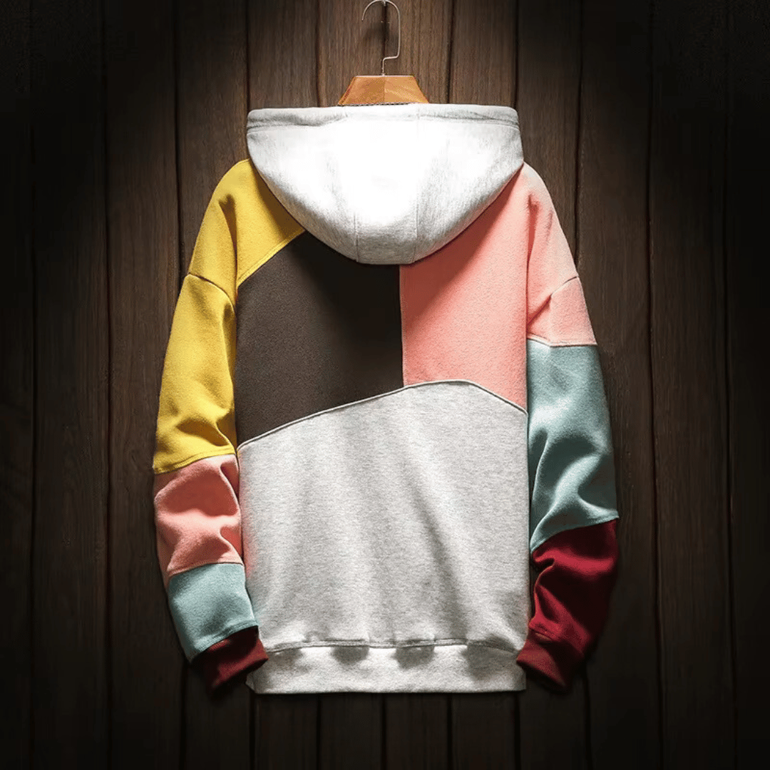 Hip Hop-Hoodie Med Nyhetsmönster