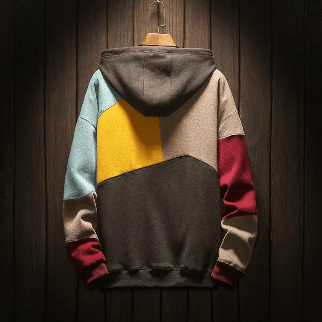 Hip Hop-Hoodie Med Nyhetsmönster
