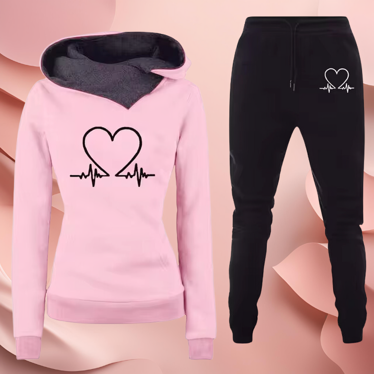 Heartbeat Sportkläder Med Huva