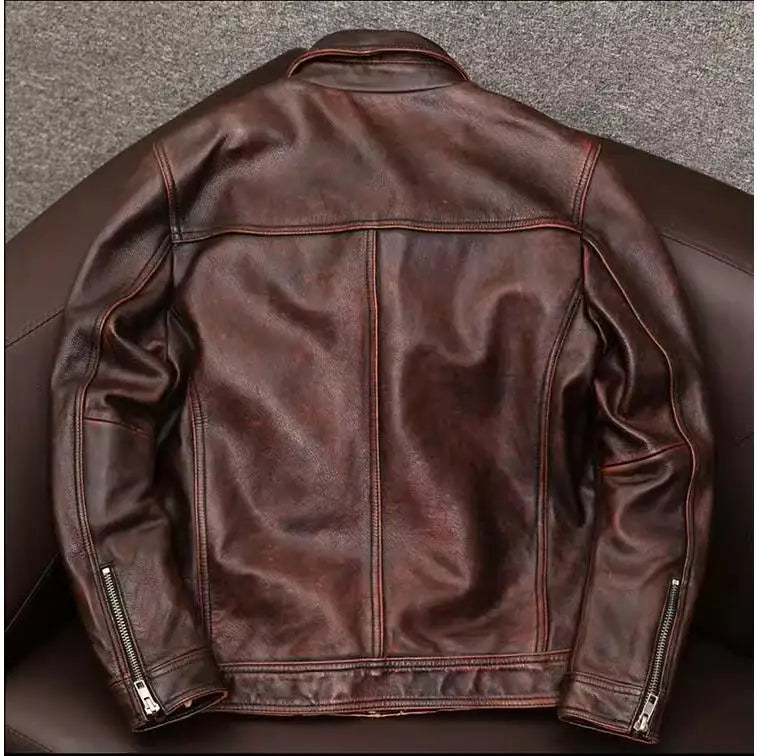 Vintage Motorcykel Läderjacka