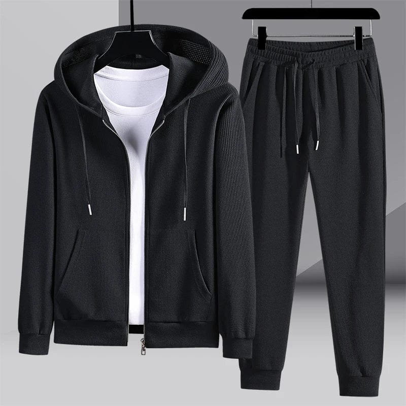Våffelstickat Loungewear-Set