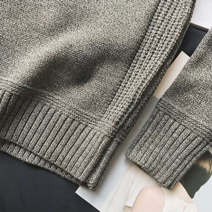 Stickad Tröja Med Armbågslapp