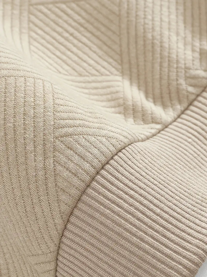 Avslappnad Pullover Med Geometrisk Design