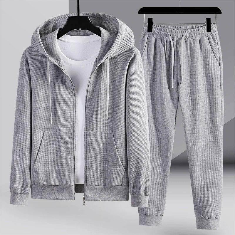 Våffelstickat Loungewear-Set